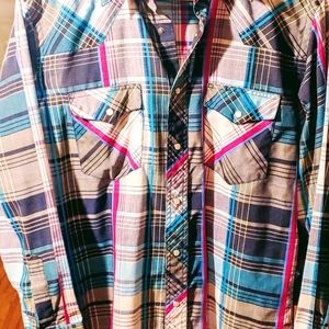Vintage 80's Western Snap Shirt(Awesome Design!)